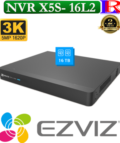 Ezviz X5S-16L2 16-24 channel NVR support 5 Megapixel 2K 16-24 wifi Cameras