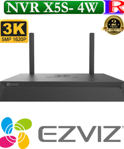 Ezviz X5S-4W 4 channel Wireless NVR support 5 Megapixel 2K 4 wifi Cameras