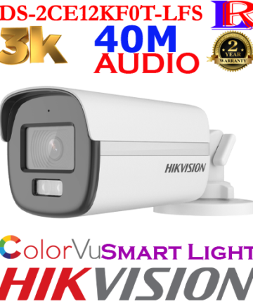 Hikvision 5MP-3K Colorvu Silver Smart-Dual-Light 40M camera DS-2CE12KF0T-LFS