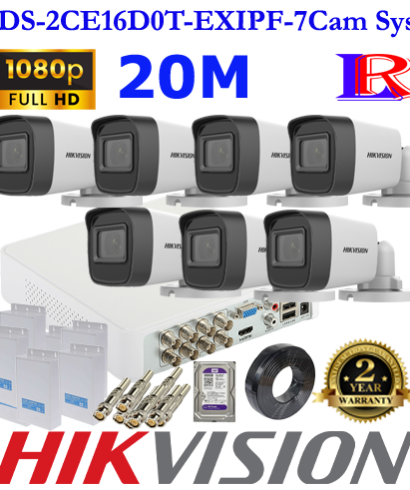 Hikvision full HD night vision 2mp 7 camera kit