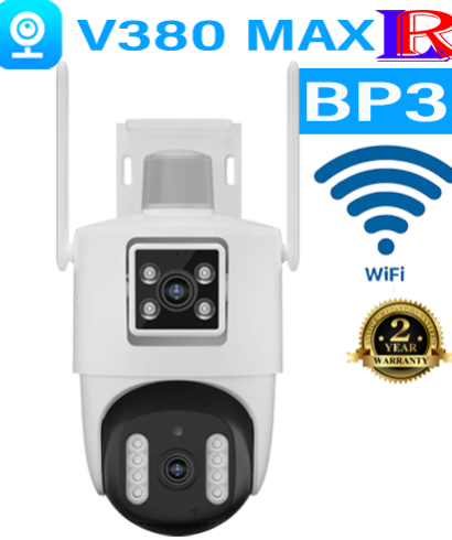 Excellent WIFI Dual-Lens camera with PTZ security control and Two-Way-Audio V380 MAX BP3