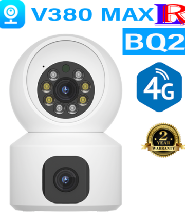 Dual-Lens 4G Security Camera for Flexible Monitoring V380 BQ2