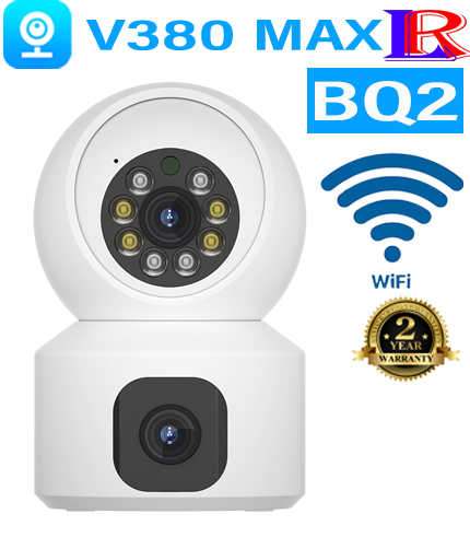 Dual-Lens WiFi Security Camera for Flexible Monitoring V380 BQ2