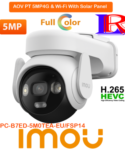 Imou AOV PT 5MP 4G & Wi-Fi With Solar Panel IPC-B7ED-5M0TEA-EU/FSP14