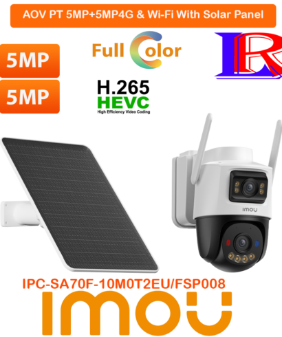 AOV Dual 5MP+5MP Solar Battery 4G IPC-SA70F-10M0T2-EU/FSP008