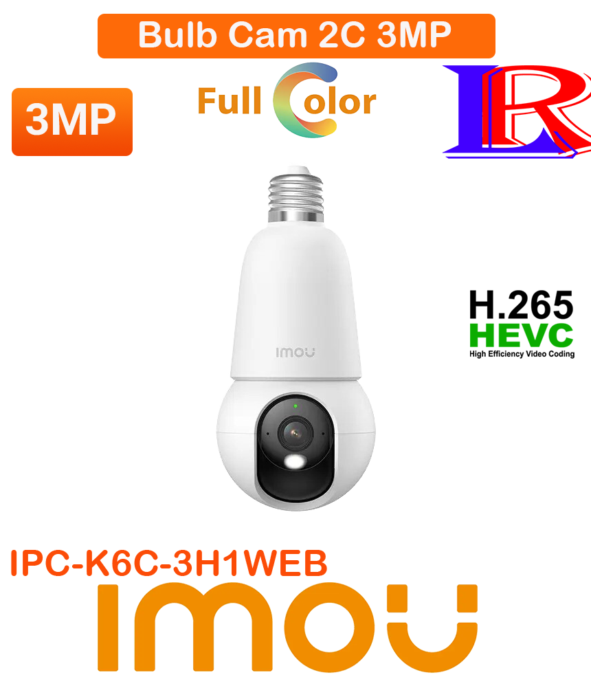 Imou Bulb Cam 2C 3MP Wi-Fi PT siren camera IPC-K6C-3H1WEB