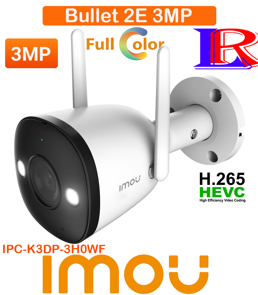 imou Bullet 2E 3MP Smart Color Night Vision Built-in Mic Camera IPC-K3DP-3H0WF