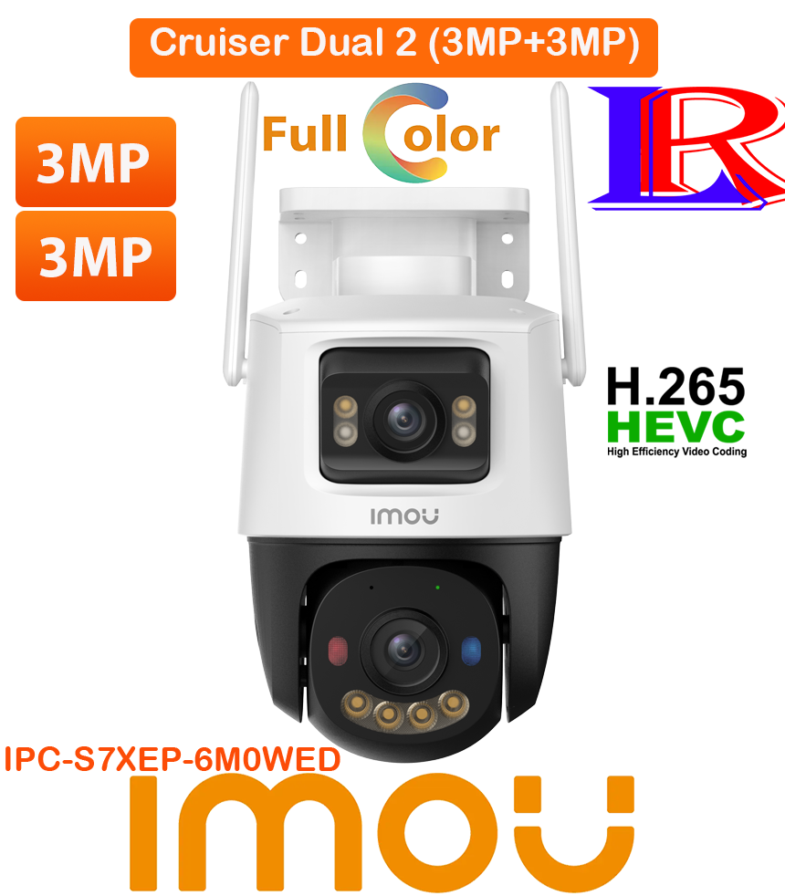 Cruiser Dual 2 3MP+3MP Dual Lens Outdoor PT Camera IPC-S7XEP-6M0WED