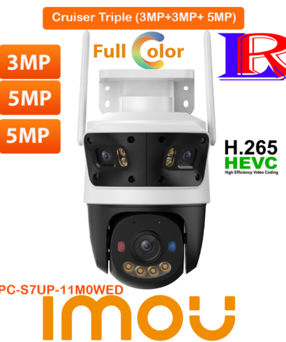 Cruiser Triple 3MP+3MP+ 5MP Triple Lens Outdoor PT Camera IPC-S7UP-11M0WED