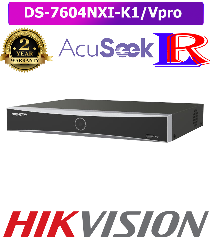 AcuSeek AcuSearch Hikvision 4channel VPro NVR DS-7604NXI-K1/Vpro