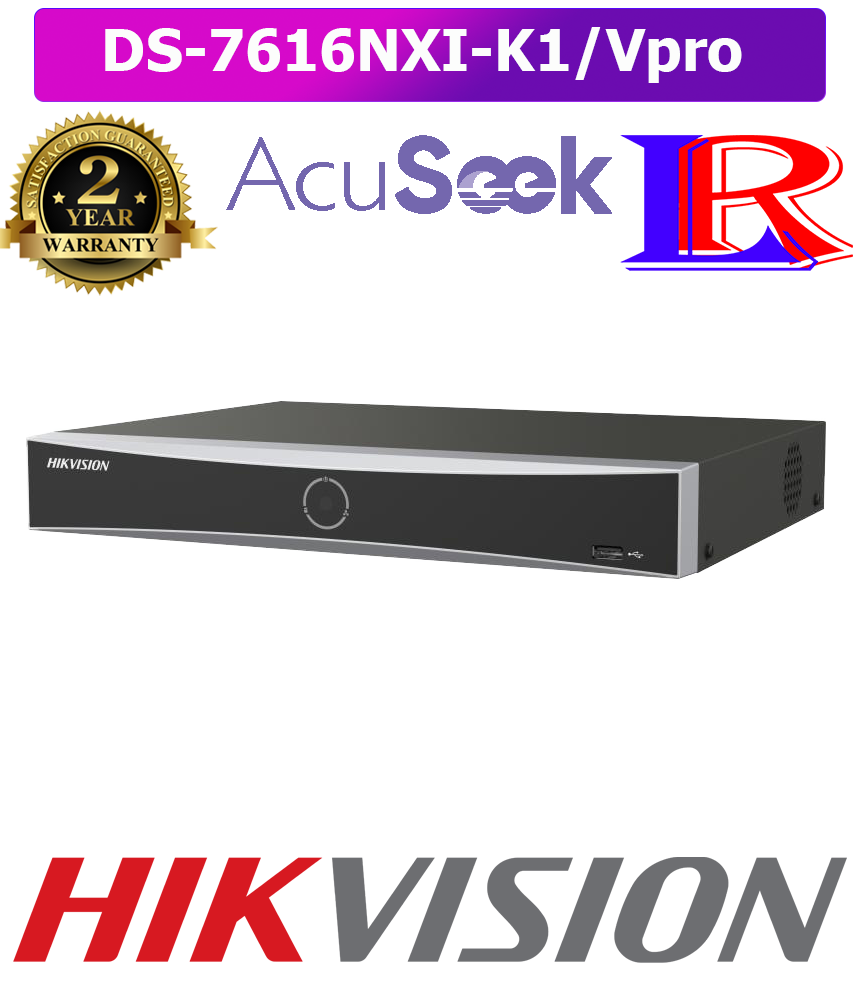 Hikvision acuseek 16-ch Intelligent Analytics NVR DS-7616NXI-K1/Vpro