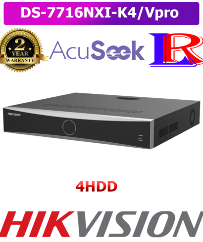 Hikvision 4K Facial Detection and Analytics 16ch 4HDD NVR DS-7716NXI-K4/Vpro