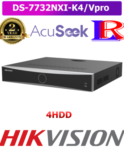 4K Acuseek human and vehicle recognition 4HDD NVR DS-7732NXI-K4/Vpro