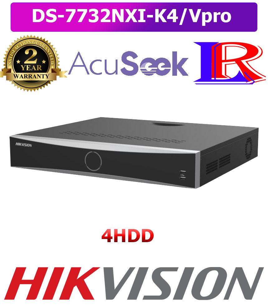 4K Acuseek human and vehicle recognition 4HDD NVR DS-7732NXI-K4/Vpro