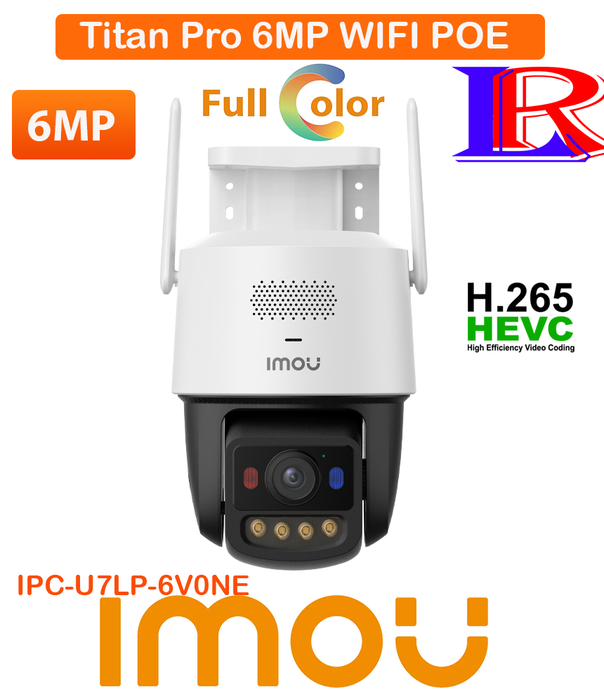 Titan Pro 6MP PoE WiFi AI Human Vehicle Detection Siren Imou IPC-U7LP-6V0NE