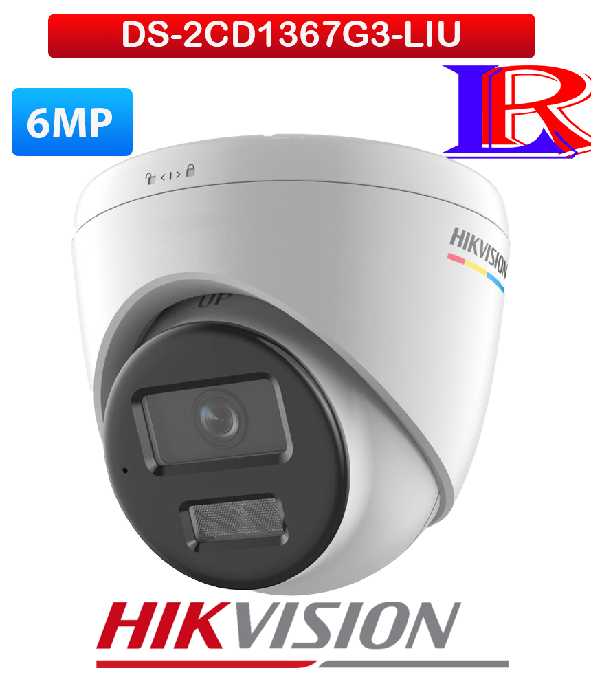 6 MP ColorVu 3.0 Turret Network Camera hikvision DS-2CD1367G3-LIU