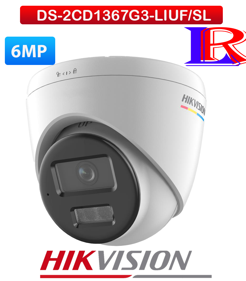 Hikvision 6 MP ColorVu 3.0 Turret Network Camera DS-2CD1367G3-LIUF/SL