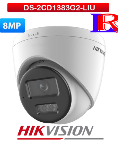 Hikvision 8 MP Smart Hybrid Light Turret Network Camera DS-2CD1383G2-LIU