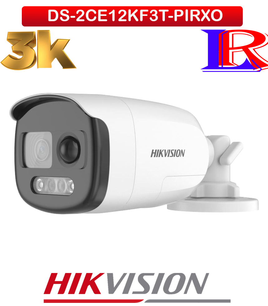 Hikvision 3K ColorVu PIR Siren Bullet Camera DS-2CE12KF3T-PIRXO