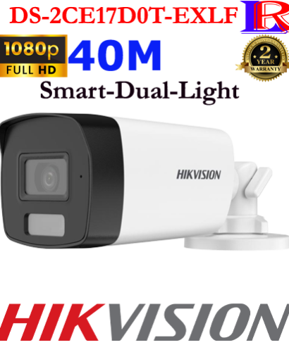 Smart Hybrid Light 2MP 40 meters Hikvision Camera DS-2CE17D0T-EXLF
