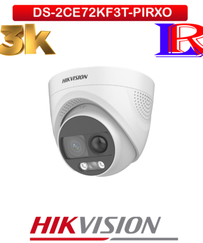 Hikvision 3K ColorVu PIR Siren Turret Camera DS-2CE72KF3T-PIRXO
