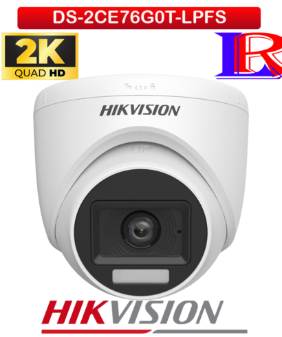 Hikvision 2K Smart Hybrid Light Turret Camera DS-2CE76G0T-LPFS