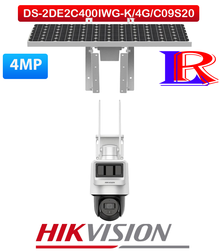 Hikvision 4MP Pro Solar-powered PT IP Camera DS-2DE2C400IWG-K/4G/C09S20 Hikvision 4MP Pro Solar-powered PT IP Camera DS-2DE2C400IWG-K/4G/C09S20