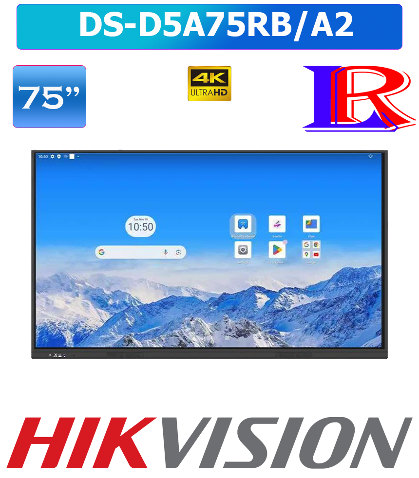 Hikvision 75 inch 4k smart board Android 14 Interactive Display DS-D5A75RB/A2