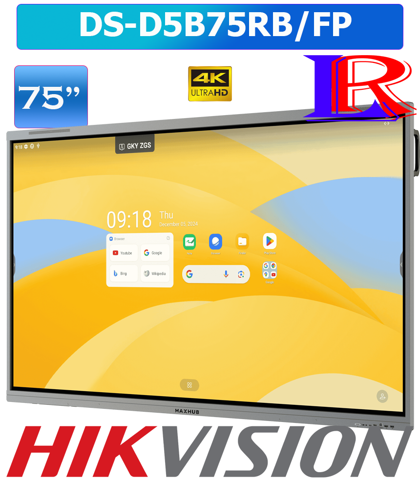 75-inch 4k android multi touch screen smart board DS-D5B75RB/FP