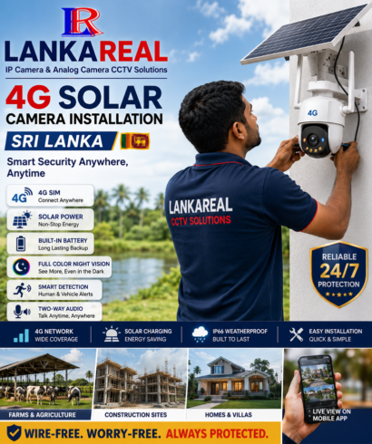 4G Camera Installation in Sri Lanka – Wireless Security Camera Setup for Homes, Shops, Farms & Remote Areas