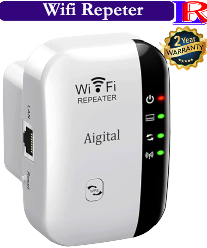 WiFi Repeater | Wireless WiFi Range Extender & Signal Booster for Home & Office